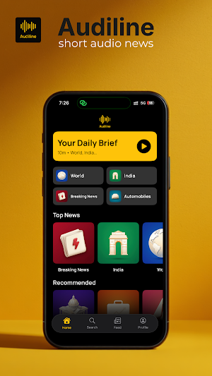 Audiline - Short Audio News Screenshot 0