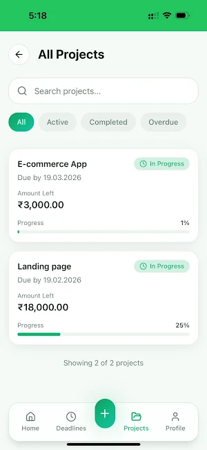Baklog - Project Tracker Screenshot 1