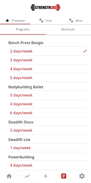 StrengthLog Screenshot 2