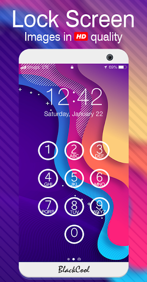 Amoled lockscreen 3D Screenshot 1