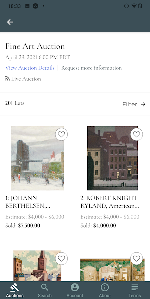 Shannon’s Live Bidding Screenshot 1