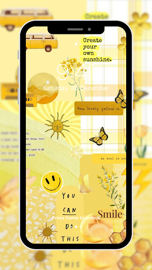 Yellow Aesthetic Wallpaper Screenshot 2