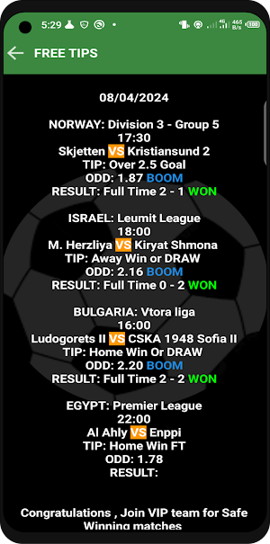 Football Bet Tips Screenshot 2