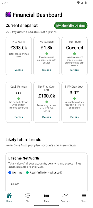 Pension Cashflow Modeller Screenshot 0