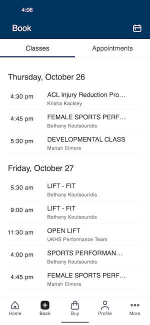 KUSports Med Fitness Screenshot 1