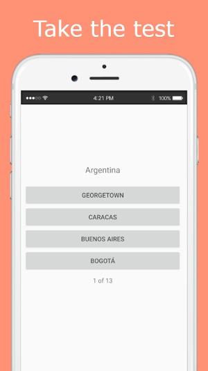 Countries and capitals game Screenshot 2