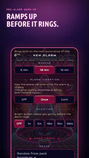 80sWake: Synthwave Alarm Clock Screenshot 3