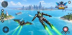 City Flying Bat Robot Hero Screenshot 0