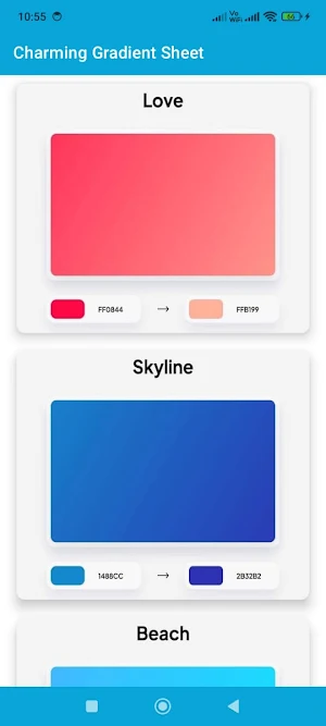 Charming Gradient Sheet Screenshot 1