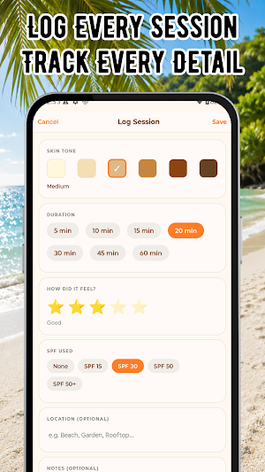 UV Index Tanning & Sun Tracker Screenshot 3