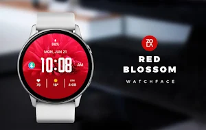 Red Blossom Watch Face Screenshot 0