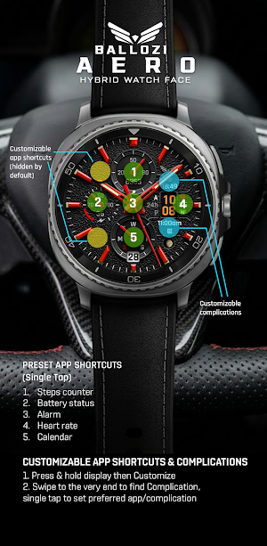 Ballozi AERO Hybrid Watch Face Screenshot 3