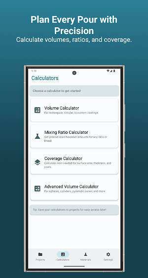 Resin Calculator Screenshot 0