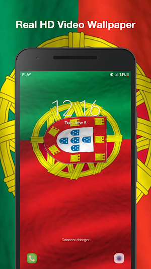 3D Portugal Flag Live Wallpaper Screenshot 2