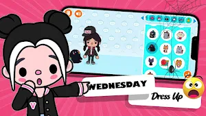 Toca Boca : Wednesday ASMR Screenshot 2
