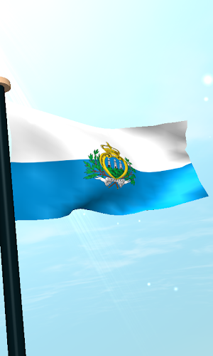 San Marino Flag 3D Wallpaper Screenshot 3