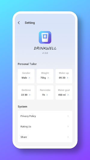 DrinkWell Screenshot 2