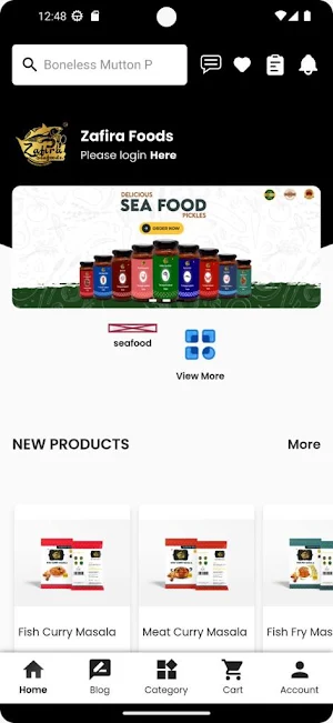 Zafira Seafoods Screenshot 0