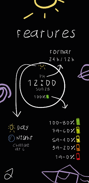 Scrawl Watch Face Screenshot 2