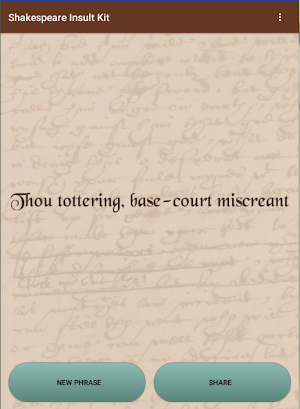 Shakespeare Insult Kit Screenshot 0