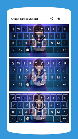 Anime Girl Keyboard Theme Screenshot 1