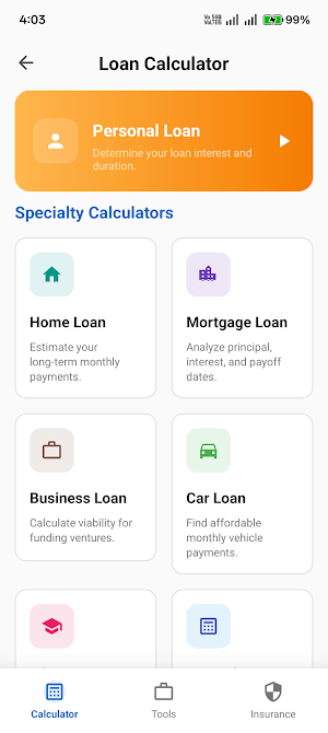 CashLoan : Loan EMI Calculator Screenshot 0