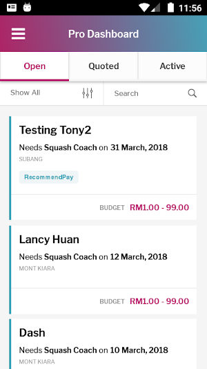 Recommend.my for Service Providers (Malaysia) Screenshot 1