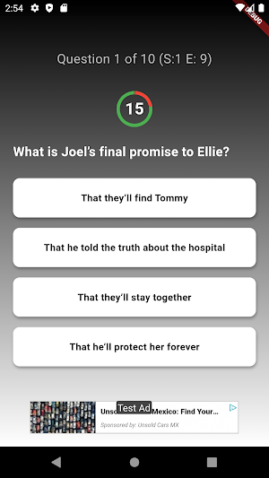 The Last of Us Trivia Quiz Screenshot 1