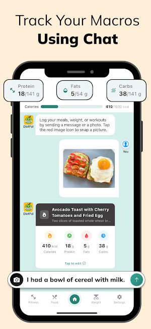 AI Food Tracker : DietPal Screenshot 1