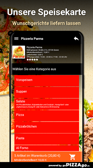 Pizzeria Parma Essen Screenshot 3