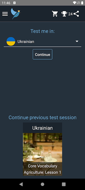 Ukrainian Language Tests Screenshot 0