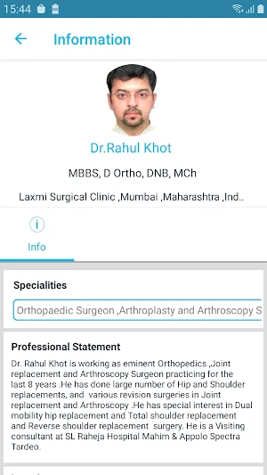 OrthoDocsJoints Clinic Screenshot 1