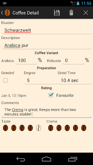 TrackMyCoffee Screenshot 1
