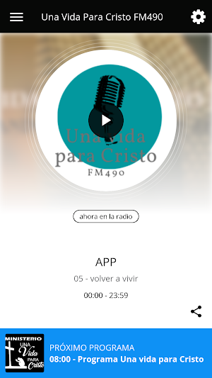 Una Vida Para Cristo FM490 Screenshot 0