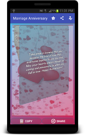Marriage Anniversary Status and SMS Collection Screenshot 2