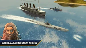 Enemy Waters : Submarine and Warship battles Screenshot 1