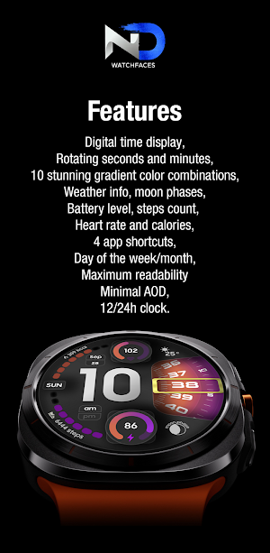 Gradient Watchface —NDW075 Screenshot 3