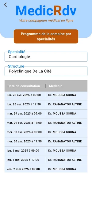 MedicRdv Screenshot 2