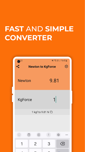 Newton to KgForce Converter Screenshot 0