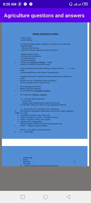 Agriculture revision questions Screenshot 2