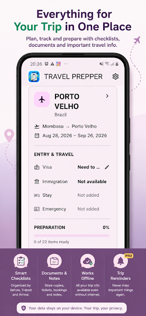 Travel Prepper : Trip Planner Screenshot 1