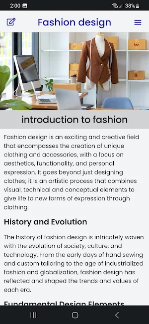 Fashion Design Course Screenshot 1
