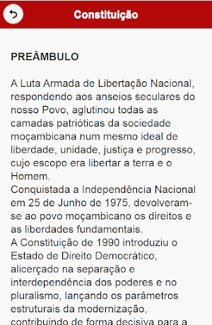 Constituição da República de Moçambique Screenshot 1