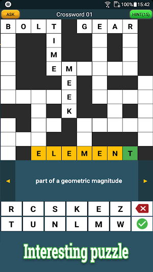 English Crossword puzzle Screenshot 1