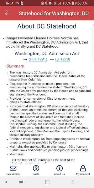 Statehood for Washington, DC Screenshot 1