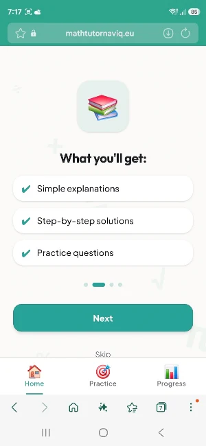 MathsNaviQ Tutor Screenshot 2