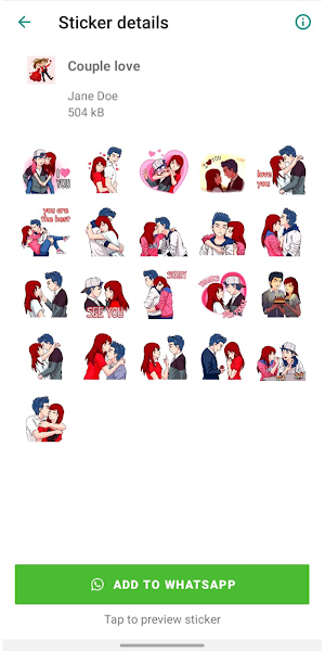 Couple love stickers Screenshot 1