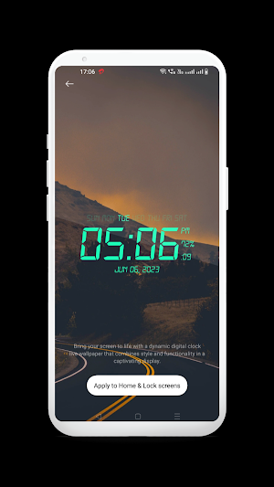 Digital clock live wallpaper Screenshot 1