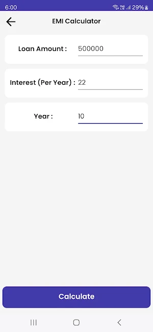 CashLoan - EMI Loan Calculator Screenshot 2