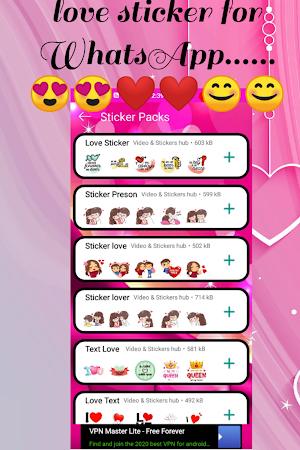 Love(Romantic)-WAStickerApp Screenshot 1